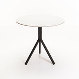 MONT 80cm ROUND STONE TOP DINING TABLE - WHITE