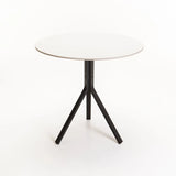 MONT 80cm ROUND STONE TOP DINING TABLE - WHITE