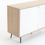 MONZA 1 DOOR 3 DRAWER SIDEBOARD - OAK/WHITE