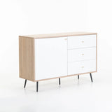 MONZA 1 DOOR 3 DRAWER SIDEBOARD - OAK/WHITE