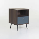 MONZA 1 DRAWER PEDESTAL - BROWN/DARK GREY