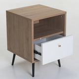 MONZA 1 DRAWER PEDESTAL - OAK/WHITE