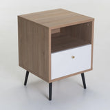 MONZA 1 DRAWER PEDESTAL - OAK/WHITE