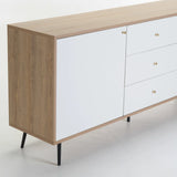 MONZA 2 DOOR 3 DRAWER SIDEBOARD - OAK/WHITE