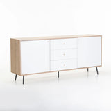 MONZA 2 DOOR 3 DRAWER SIDEBOARD - OAK/WHITE