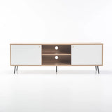 MONZA 2 DOOR TV/PLASMA UNIT - OAK/WHITE