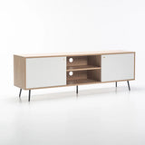 MONZA 2 DOOR TV/PLASMA UNIT - OAK/WHITE