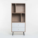 MONZA 2 DRAWER MULTI SHELF UNIT - OAK/WHITE