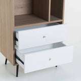 MONZA 2 DRAWER MULTI SHELF UNIT - OAK/WHITE