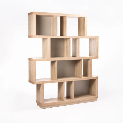 MOON MODULAR SHELF UNIT - LIGHT OAK/LIGHT GREY