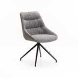 NAPLES FABRIC DINING CHAIR - GREY