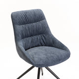 NAPLES FABRIC DINING CHAIR - BLUE