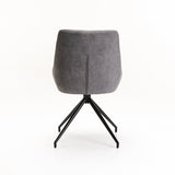 NAPLES FABRIC DINING CHAIR - GREY