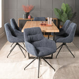 NAPLES FABRIC DINING CHAIR W/ARMS- BLUE