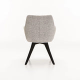 NELLA WOODEN DINING CHAIR - SPECKLED GREY