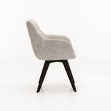 NELLA WOODEN DINING CHAIR - SPECKLED GREY