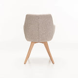NELLA WOODEN DINING CHAIR - SPECKLED STONE