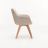 NELLA WOODEN DINING CHAIR - SPECKLED STONE