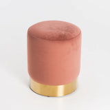 NEPTUNE VELVET OTTOMAN - BLUSH