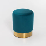 NEPTUNE VELVET OTTOMAN - TEAL