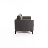 NINO FABRIC 3 SEATER - DARK GREY/BLACK LEG