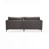 NINO FABRIC 3 SEATER - DARK GREY/BLACK LEG