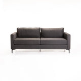 NINO FABRIC 3 SEATER - DARK GREY/BLACK LEG