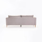 NINO FABRIC 3 SEATER - PLATINUM/NATURAL LEG