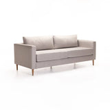 NINO FABRIC 3 SEATER - PLATINUM/NATURAL LEG