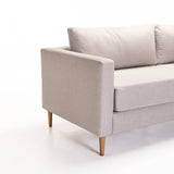 NINO FABRIC 3 SEATER - PLATINUM/NATURAL LEG