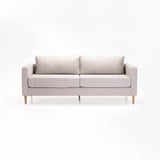 NINO FABRIC 3 SEATER - PLATINUM/NATURAL LEG