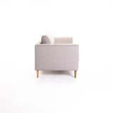 NINO FABRIC 3 SEATER - PLATINUM/NATURAL LEG