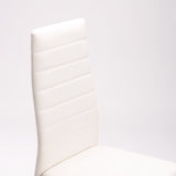 NINO LEATHER TOUCH CHROME DINING CHAIR - WHITE