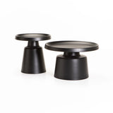 NOA SET OF 2 70/50cm COFFEE TABLE - BLACK