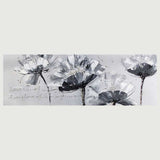 ART O - FOUR MONOCHROME FLOWERS 50X150