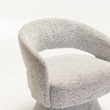 OLGA SPECKLED FABRIC CHAIR - LIGHT GREY
