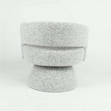 OLGA SPECKLED FABRIC CHAIR - LIGHT GREY