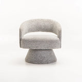 OLGA SPECKLED FABRIC CHAIR - LIGHT GREY