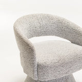 OLGA SPECKLED FABRIC CHAIR - LIGHT GREY