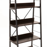 OMEGA 5 SHELF UNIT - WENGE/BLACK