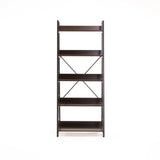 OMEGA 5 SHELF UNIT - WENGE/BLACK