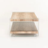 OPAL 110x55cm 8MM TEMPERED GLASS COFFEE TABLE