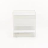 OPAL 45x45cm 8MM TEMPERED GLASS SIDE TABLE-WH