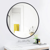 ORION 50cm ROUND MIRROR - BLACK