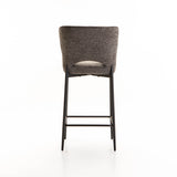 PAVIA FABRIC KITCHEN STOOL - GREY