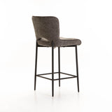 PAVIA FABRIC KITCHEN STOOL - GREY