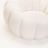 PEARL FLEECE FABRIC CHAIR - CREAM