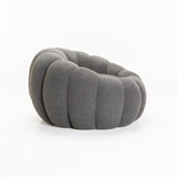 PEARL FLEECE FABRIC CHAIR - GREY