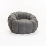 PEARL FLEECE FABRIC CHAIR - GREY