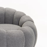 PEARL FLEECE FABRIC CHAIR - GREY